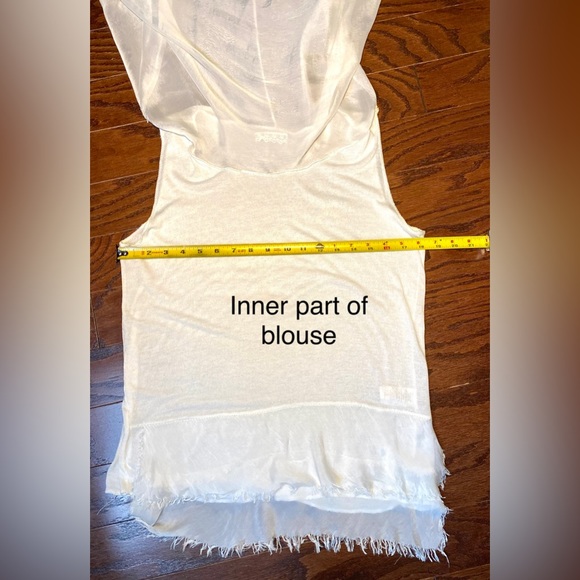 Silk White Blouse with Layered Hem made in Italy - Picture 11 of 13